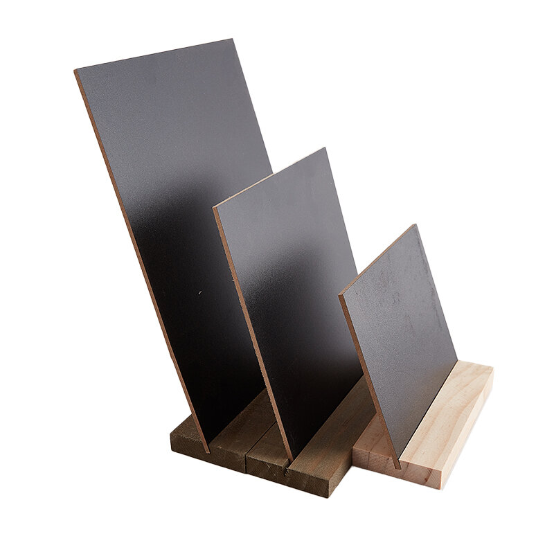 1個メッセージボードディスプレイサイン木製ベース価格タグ黒黒板メモバー3サイズ