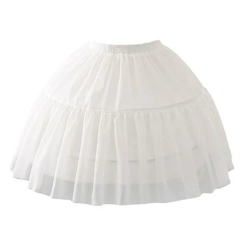 ロリータ-女性のための調節可能なペチコート,黒または白,短いペチコート,結婚式のロリータ,コスプレ,女の子のためのスカート付き