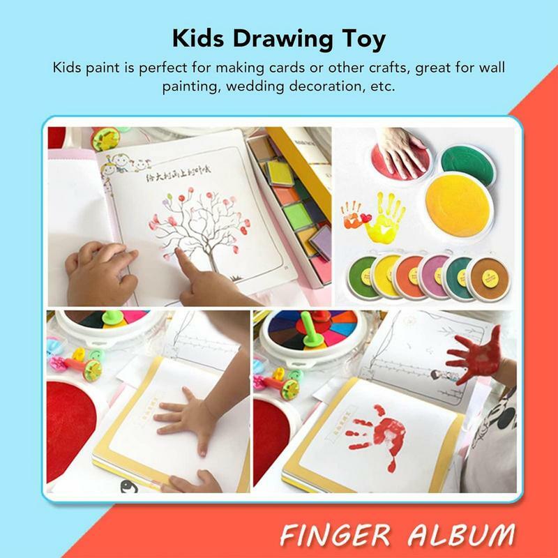 Kids Washable Finger Paint Kits for Boy Girl Safe Non Toxic Children Finger Drawing Toys Kindergarten DIY Art Painting Supplies
