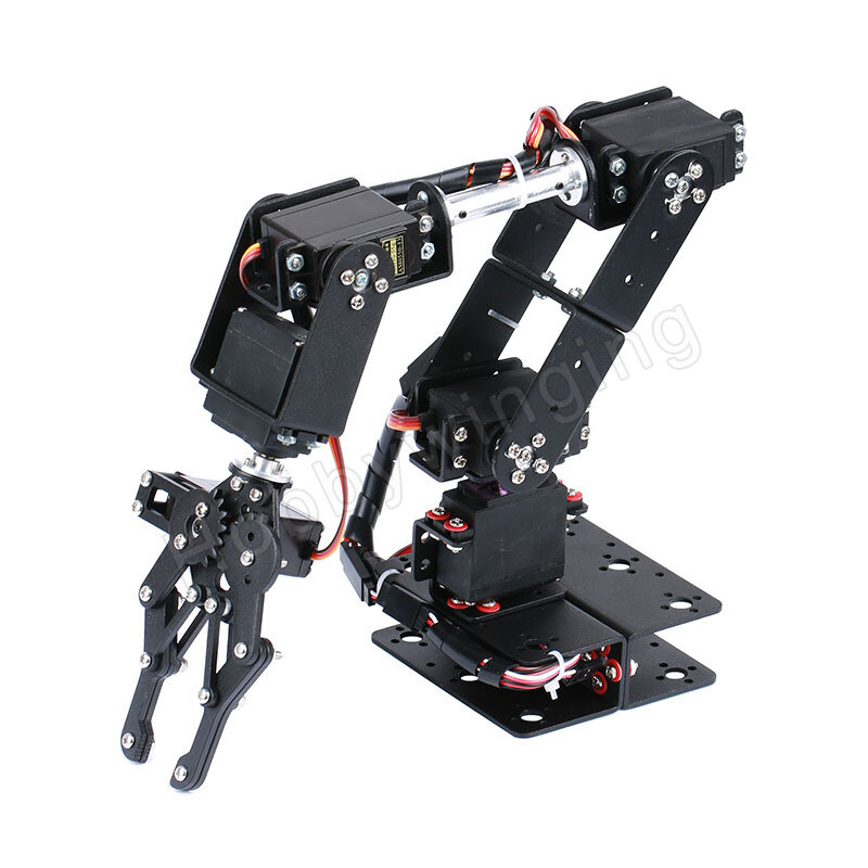 Klasyczny uchwyt na ramię robota z DS3115 / YF6125MG Servo w całości z metalu 6 Manipulator DOF pazur dociskowy zestaw do Arduino Robotic Education