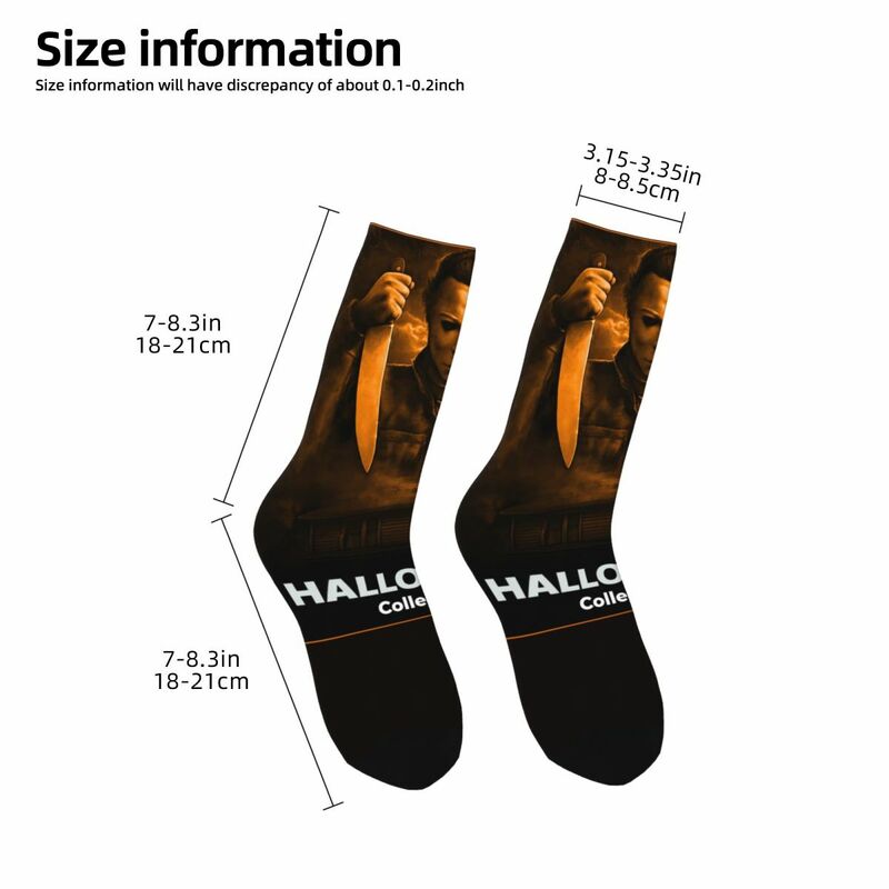 Повседневные ужасные носки из фильма Хэллоуин Майкл Майерс нож уютные носки унисекс в стиле хип-хоп счастливые носки уличный стиль сумасшедшие носки