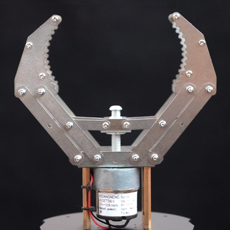 Зажим для захвата, зажим для робота из нержавеющей стали с мотором постоянного тока 37 мм, металлический механический кронштейн для Arduino Robot DIY, 16 кг