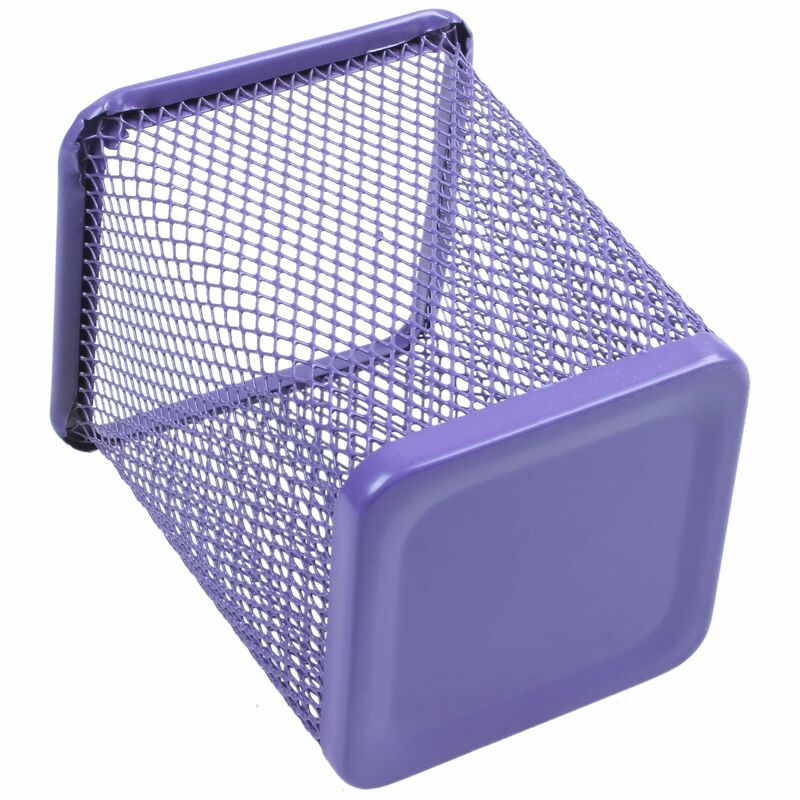 Organizador de portalápices de malla en forma de rectángulo de Metal púrpura