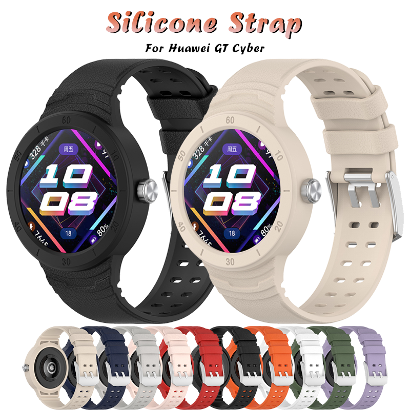 Correa de silicona para Huawei Watch GT Cyber Smart Watch, pulsera de repuesto, correa de pulsera ajustable
