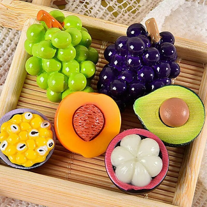 Künstliche gefälschte Miniatur Obst Äpfel/Orangen/Bananen/Pfirsich Spielzeug dekorative Handwerk gefälschte Frucht Modell Küche Dekor Zubehör