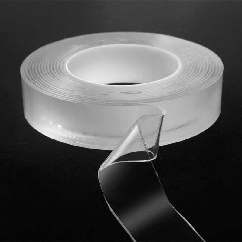 3 5M doppelseitiges Klebeband für Tape, wiederverwendbarer Wandaufkleber, nicht abfärbend, waschbar, selbstklebend, für