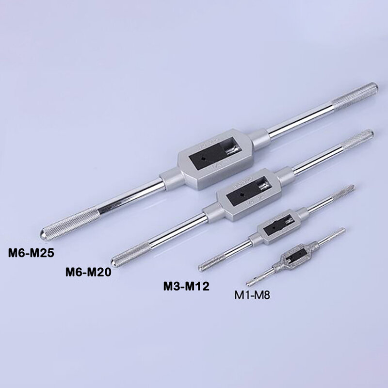 Регулируемый ручной гаечный ключ, держатель гаечного ключа, резьба M1-M25, Метрическая ручка, сверлильный инструмент, аксессуары, краны и штампы, 4 типа на выбор