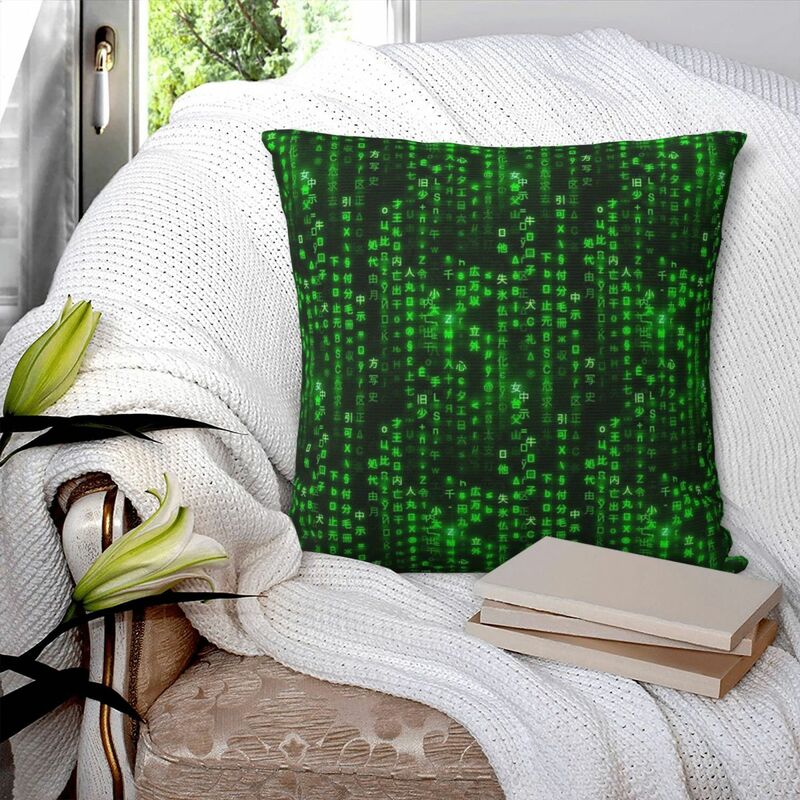 Matrix Square Pillowcase Pillow Cover Polyester Cushion Zip Decorative Comfort Throw Pillow for Home Sofa