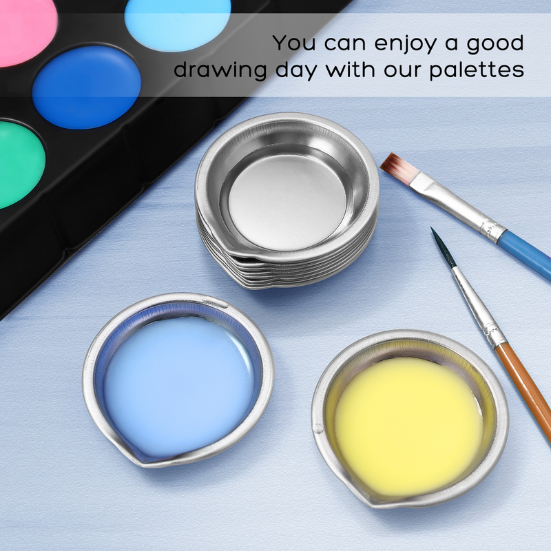 12 Stuks Gebruiksvoorwerp Houder Kleur Manicure Gereedschap Metalen Palet Eenvoudig Praktisch Kind