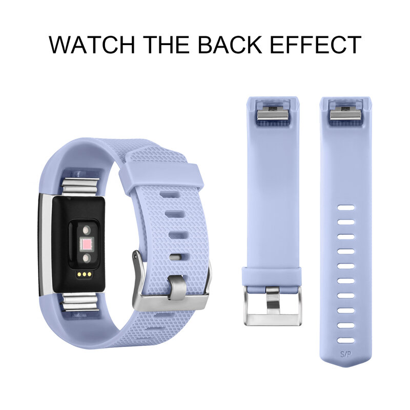 Tali TPU lembut untuk Fitbit Charge 2 Band gelang jam tangan gelang untuk Fitbit Charge 2 tali jam tangan pintar pengganti Aksesori