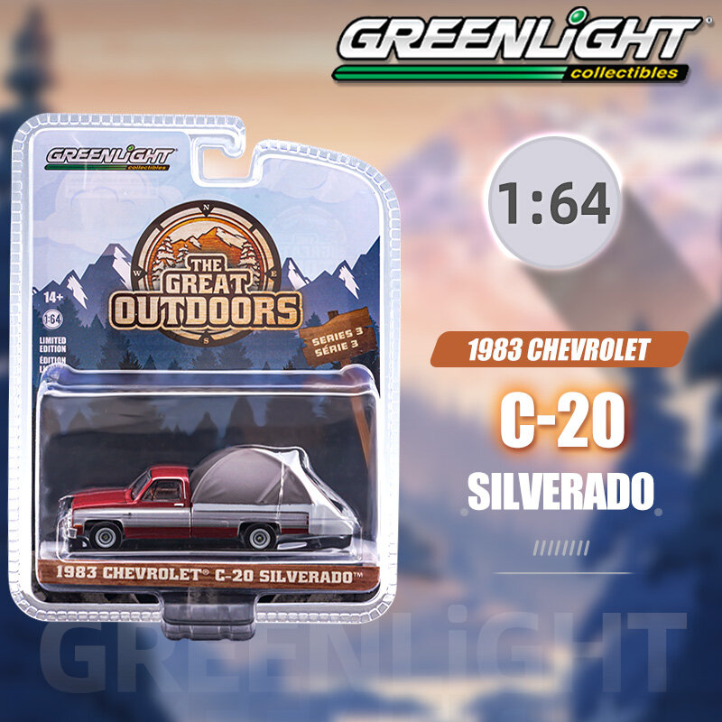 Greenlight โมเดลรถยนต์รถตำรวจอเมริกัน Chevrolet Dodge โมเดลรถยนต์รถจำลองจำลอง1/64 Ford Chevrolet Dodge