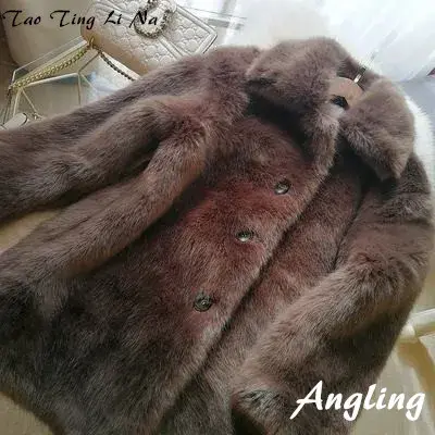 Tao Ting Li Na New Style High-end Fashion Women Faux Fur Coat S4