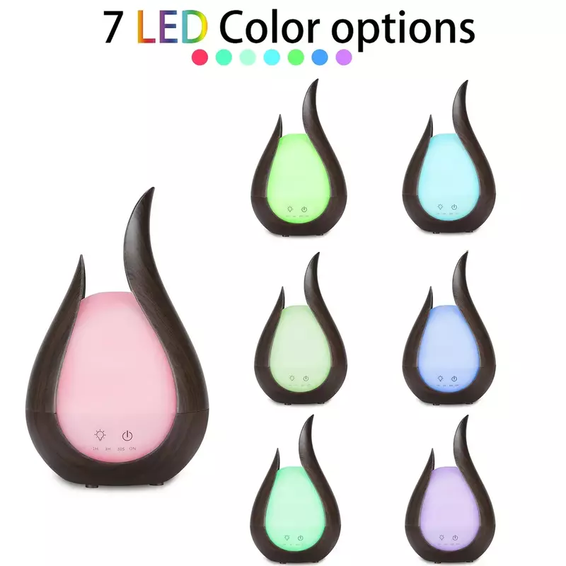 Aroma Diffusor 7 Farben LED Licht Ätherisches Öl Diffuser Kühlen Nebel Elektrische Led Licht Ultraschall-luftbefeuchter 200ML für hause
