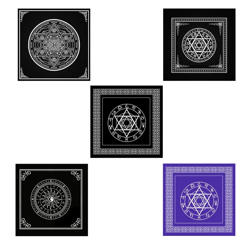 Square Pendulum Divination Altar Tablecloth Board Game Card Pad Runes Table Altar Cloth Metaphysical Board Game Mat . Dropship