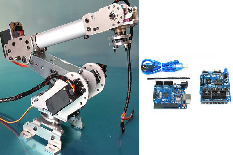 Multi-Dof Robotarm Abb Industriële Manipulator Klauwgrijper Met Mg996r Voor Arduino Robot Diy Kit Naar 6-assige Robotarm Project
