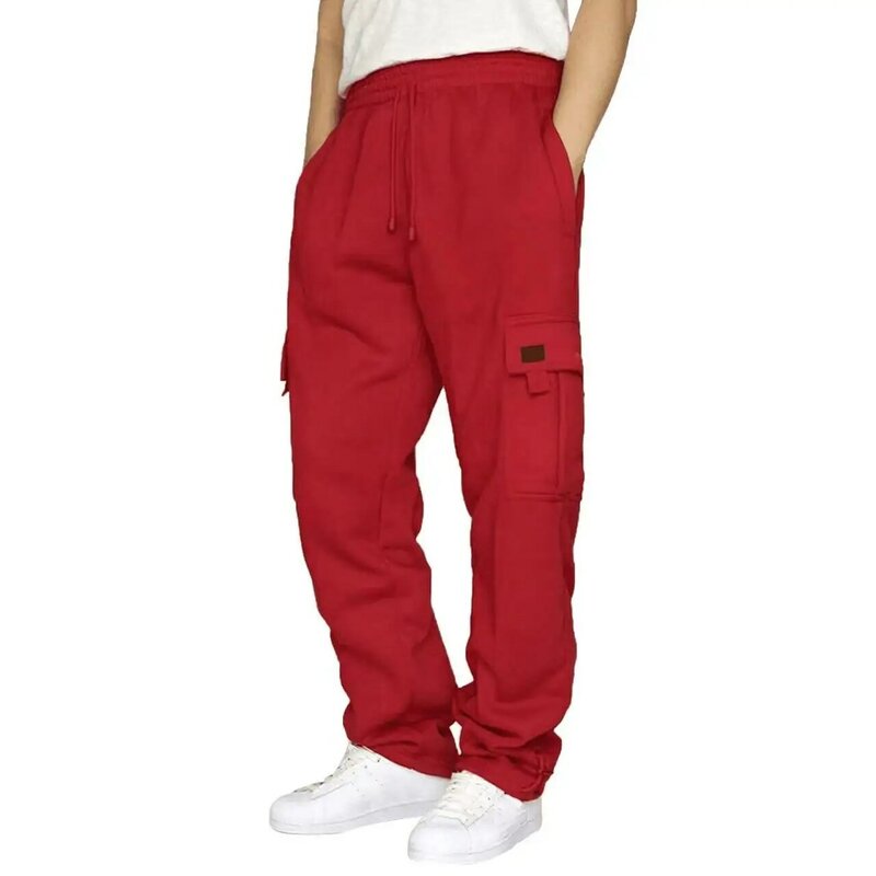 Pantalones cargo informales para hombre, pantalón holgado de algodón con múltiples bolsillos, S-5XL