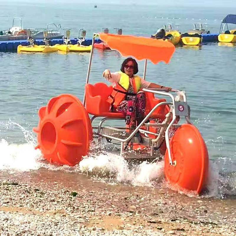 Water park pedal 3 wheel water trikes water bicycle pedal mount boat for sale