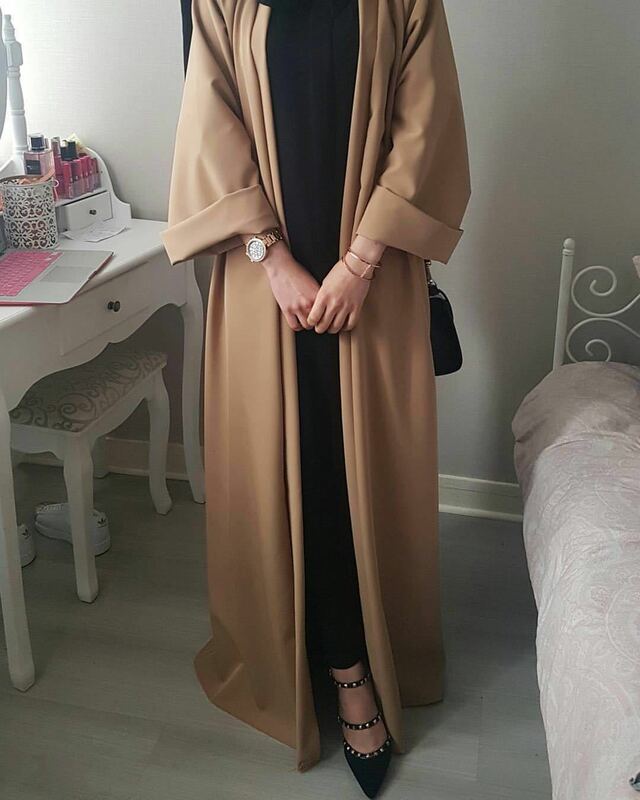 new abaya for Muslim woman coat long skirt woman abaya Dubai  cardigan dress casual loose solid color abaya