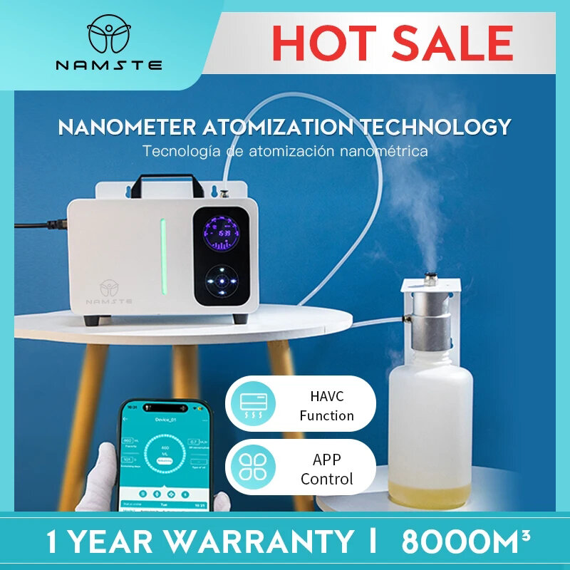 NAMSTE-Difusor elétrico do aroma, grande máquina da fragrância para a HOME, sistema da ATAC, máquina do perfume, controle do App, 8000m ³
