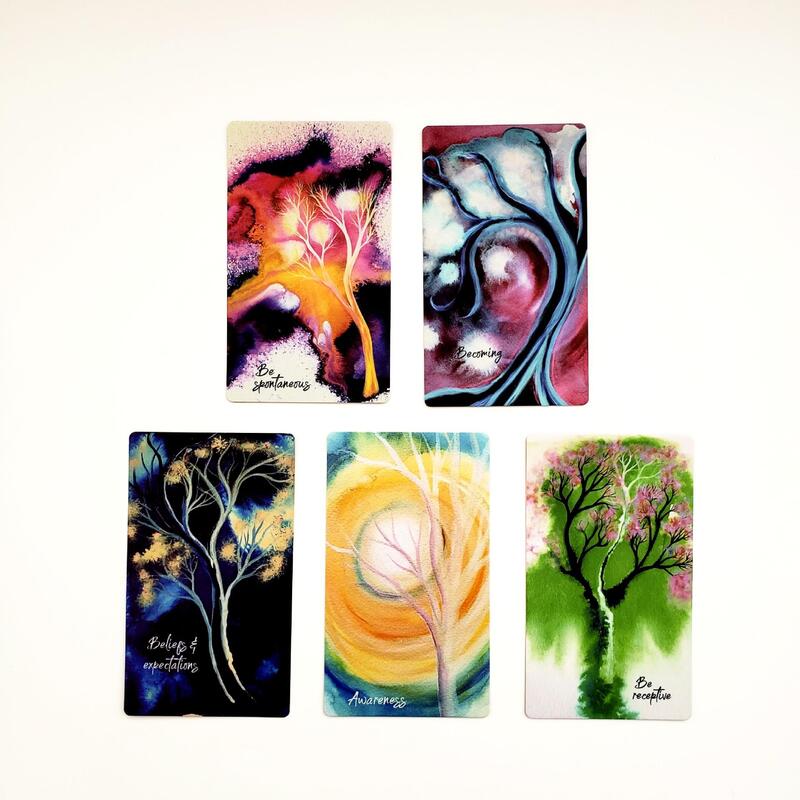 12x7cm Soul Trees Ascension Deck Tarot Cards with Paper Manual Guide Book Card Box with Flip-up Lid