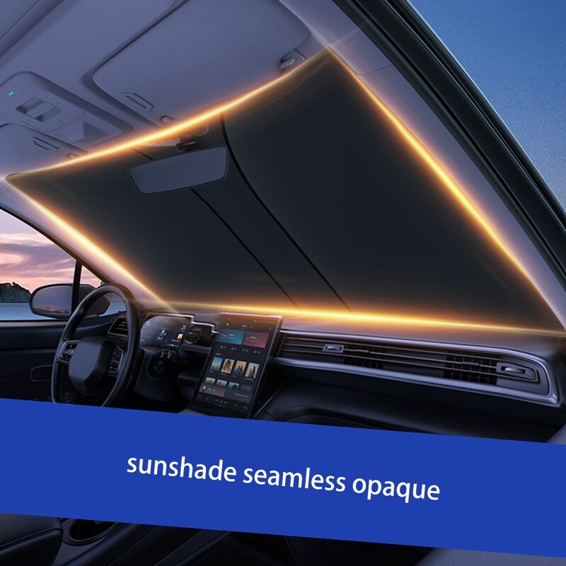 ผ้าม่านกันแสง UV สำหรับติดรถยนต์, ที่บังแดดหน้ารถยนต์กันแสงแดดกันแสง UV สำหรับติดหน้าต่างด้านหน้ากระบังแสงม่านบังแดดแบบพับได้สำหรับฤดูร้อน