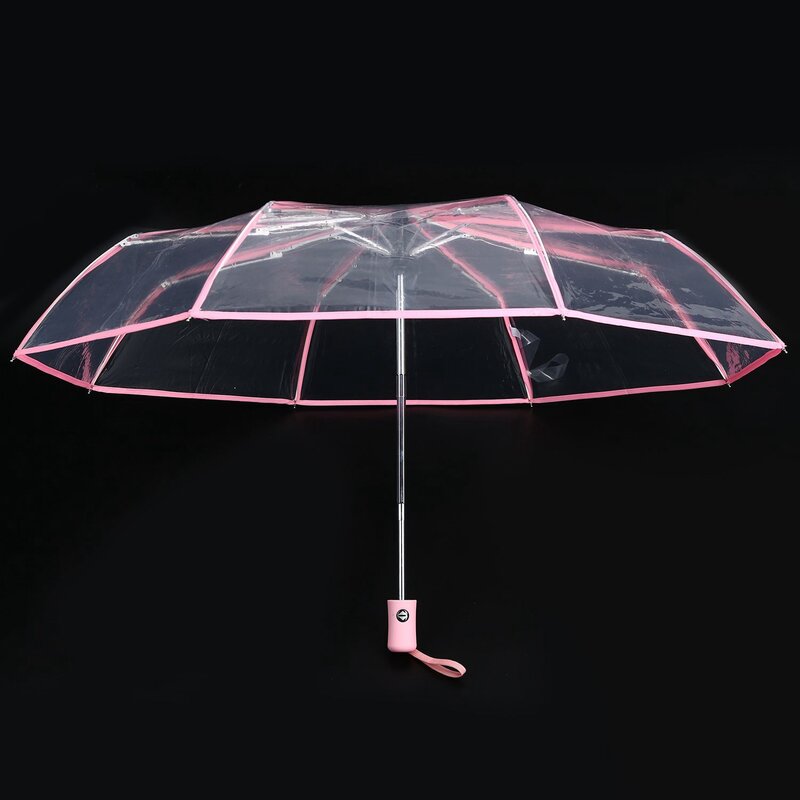 1 قطعة 40 مللي متر واضح زجاج كريستال الكرة شفاء المجال التصوير الدعائم الهدايا و 1 قطعة مظلة التلقائي المطر المدمجة للطي الرياح