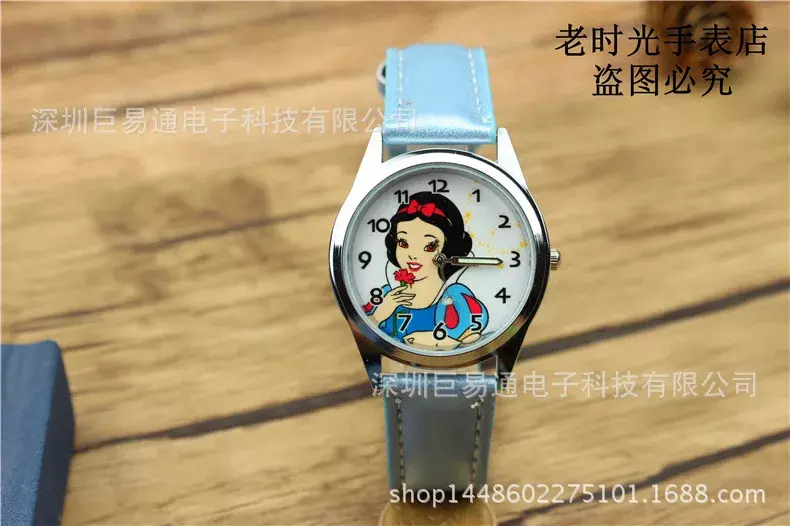 Penjualan terlaris jam tangan Quartz seri Disney kartun Watche Snow White jam tangan sabuk pria dan wanita hadiah kreatif hadiah ulang tahun