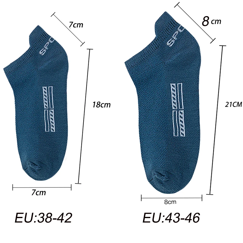 Calcetines deportivos informales de algodón para hombre y mujer, medias cortas de malla transpirable, tobilleras suaves, 5 pares