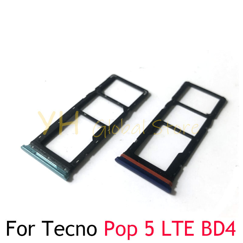 For Tecno Pop 5 LTE BD4 Sim Card Slot Tray Holder Sim Card Repair Parts