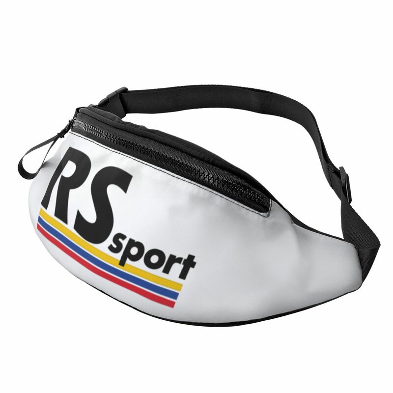 RS Automotive Sport Racing Fanny Pack Men Women Custom Crossbody Waist Bag for Cycling Camping Phone Money Pouch