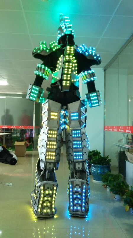 Cosplay realista transformador robô fantasia para negócios, tamanho grande LED, venda quente, 2021