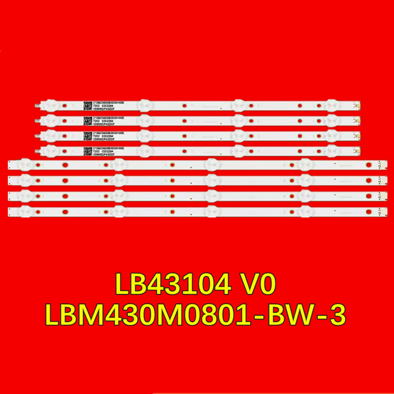 LED Backlight Strip for 43PUS6162 43PUS6260 43PUS6400 43PUS6412 43PUS6503 43PUS6523 43PUS6703 43PUS6753 43PUS6262/12 LB43104 V0