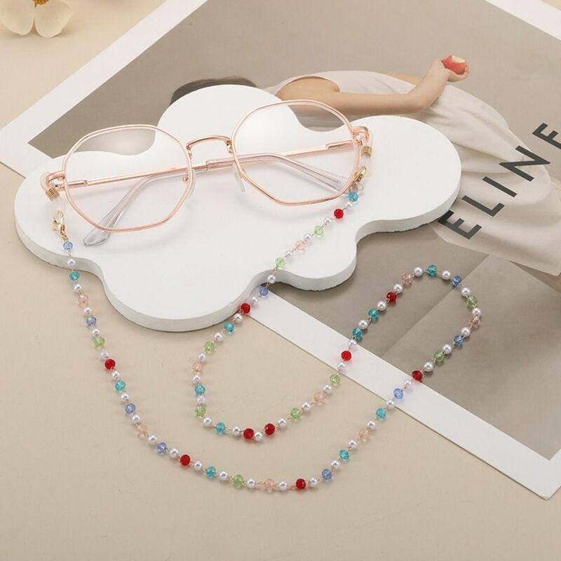 Vintage Beads Glasses Chain Jewelry Elegant Lanyard Mask Chain Bohemian Copper Crystal Glasses Chain Eyewear Accessories