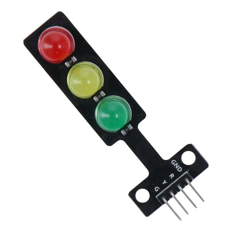 Módulo de exibição de semáforo LED, Mini semáforo sistema modelo, vermelho, amarelo, verde, 5mm x 3, DC 5V