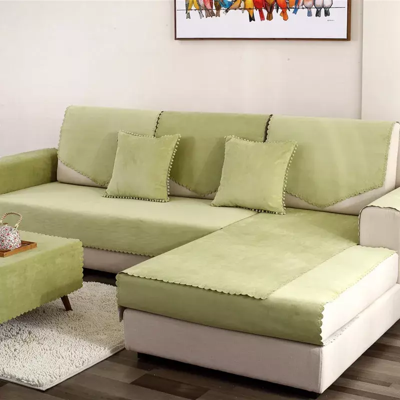 Funda de sofá impermeable Universal para las cuatro estaciones, almohadilla de cambio de mascotas, fundas antideslizantes de Color sólido nórdico moderno, protector de sofá