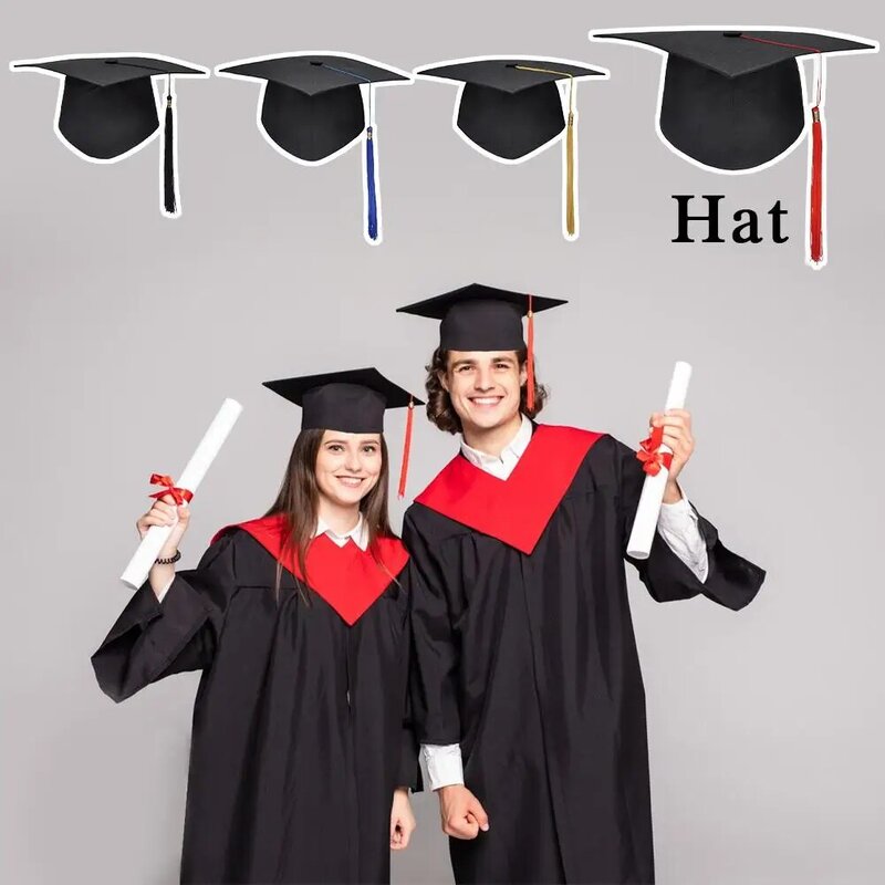 성인용 블랙 총각 모자, 학생 2023 축하 졸업 파티 장식, N6W9