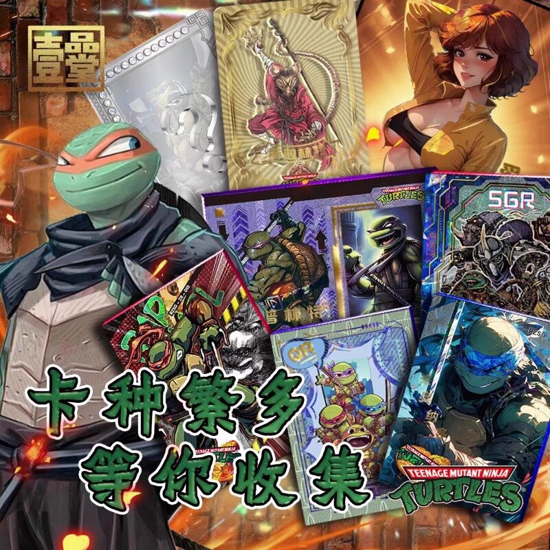 Collection de cartes de tortues ninja mutantes pour adolescents, personnages d'anime, Raphael Matatello, boîte en papier, cadeaux de loisirs, jouets