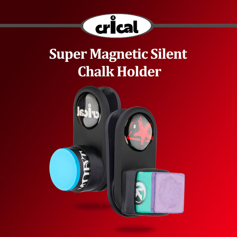 CRICALBilliard Chalk Holder Magnético Silent Chalk Case Força Mais Forte Embutido Dupla Face Forte Ímã Acessórios de Bilhar