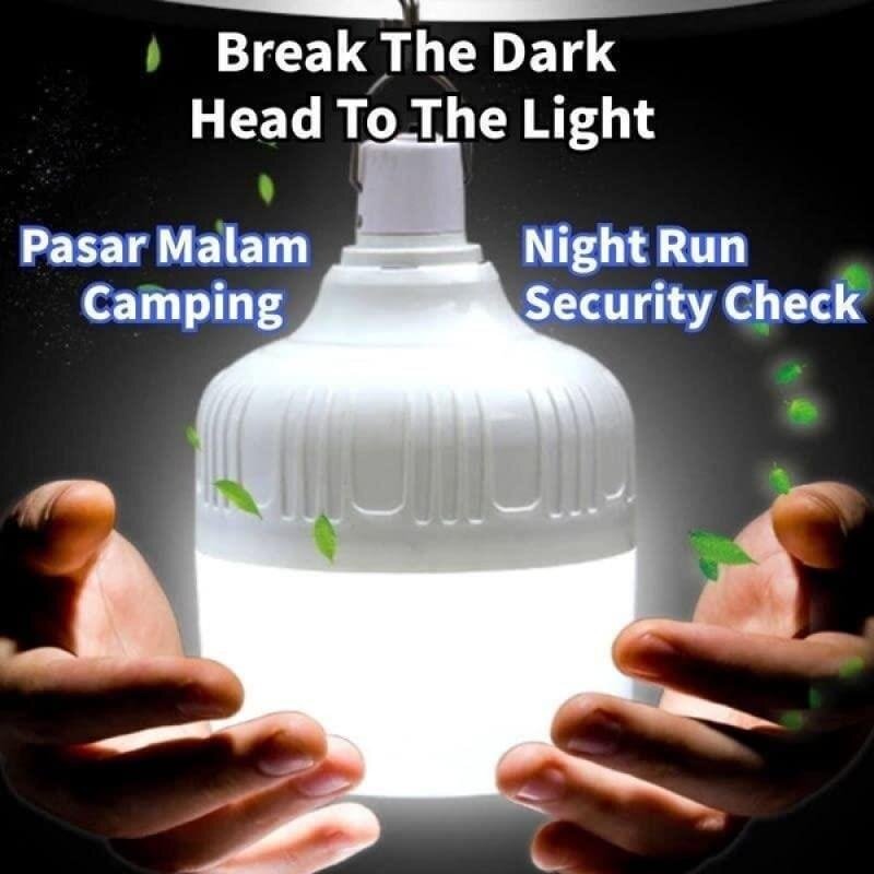 Lumières de secours LED rechargeables par USB, lanternes extérieures portables pour la maison, ampoule de lampe, batterie, barbecue, camping, 1 pièce