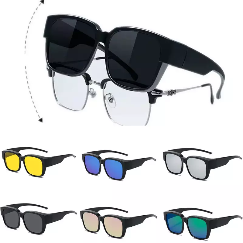 Gafas de sol polarizadas de moda para hombres y mujeres, gafas de sol graduadas para conducir, gafas de ciclismo, gafas de transferencia para conductores de automóviles, gafas de sombra UV400