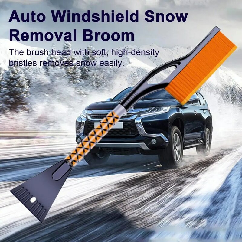 Strumento multifunzionale per la rimozione della neve raschietto per ghiaccio con manico lungo staccabile per Auto con impugnatura in spugna ad alta densità per Auto