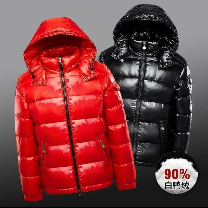 女性と男性のためのフード付きフグジャケット,厚くて暖かいコート,大きなサイズ,新しい冬