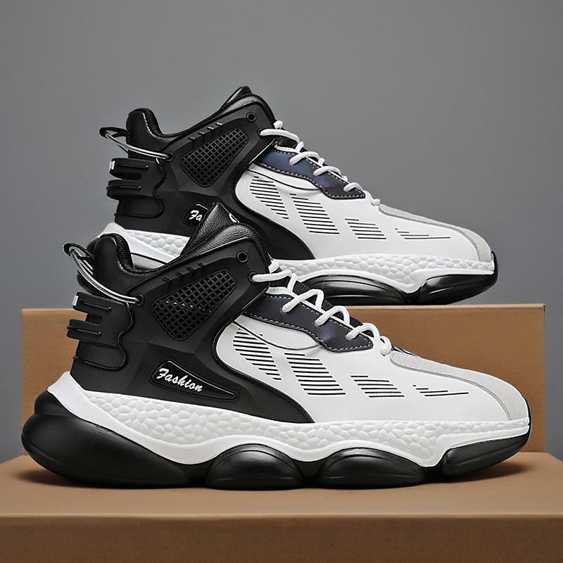 Sports Shoes Men's Youth Black Men's Clunky Sneakers 2023 New Autumn Putian Air Cushion Running Leisure Boys