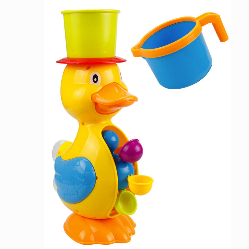 Brinquedos de banho de chuveiro do bebê bonito amarelo pato roda de água brinquedos para crianças brinquedos spray água elefante ferramenta torneira banho do bebê