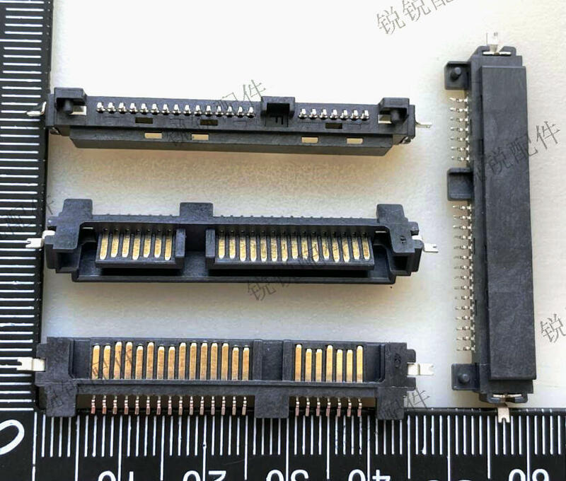 مقبس SSD SATA للكمبيوتر المحمول ، مقبس منفذ SATA ، مقعد ذكر ، لوحة بالوعة ، نوع التصحيح ، نوع نصف حزمة ، 7 + 15P ، شحن مجاني