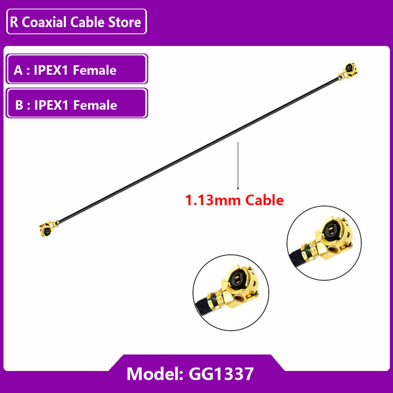 1pc ufl/u. fl/ipx/IPEX-1 ipex 4 (mhf4) fêmea/macho plug wifi antena rf cabo rg1.13/0.81mm cabo de extensão rg178