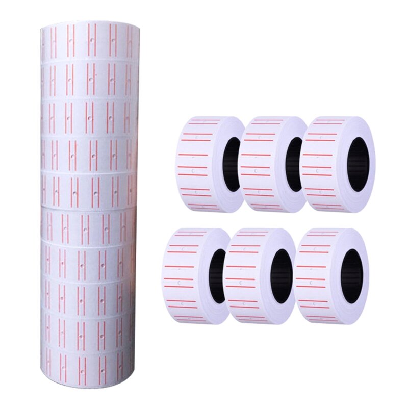 2023 New 10 Rolls Self Adhesive Price Labels Paper Tag Sticker Single Row for Price Labeller Grocery Office Supplies
