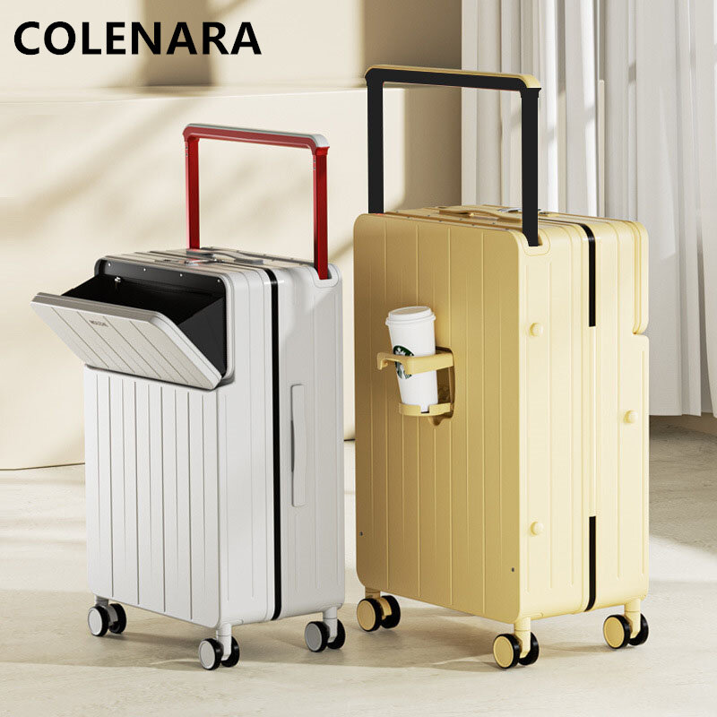 COLENARA-maleta de gran capacidad para equipaje, Maleta multifuncional de alta calidad con Apertura frontal, 20, 22, 24 y 26 pulgadas