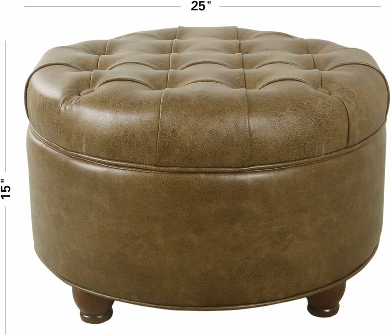 Short Faux Leather Cadeira Tufted, Banquinho Redondo, Sapato De Armazenamento Cadeira, Casa E Quarto