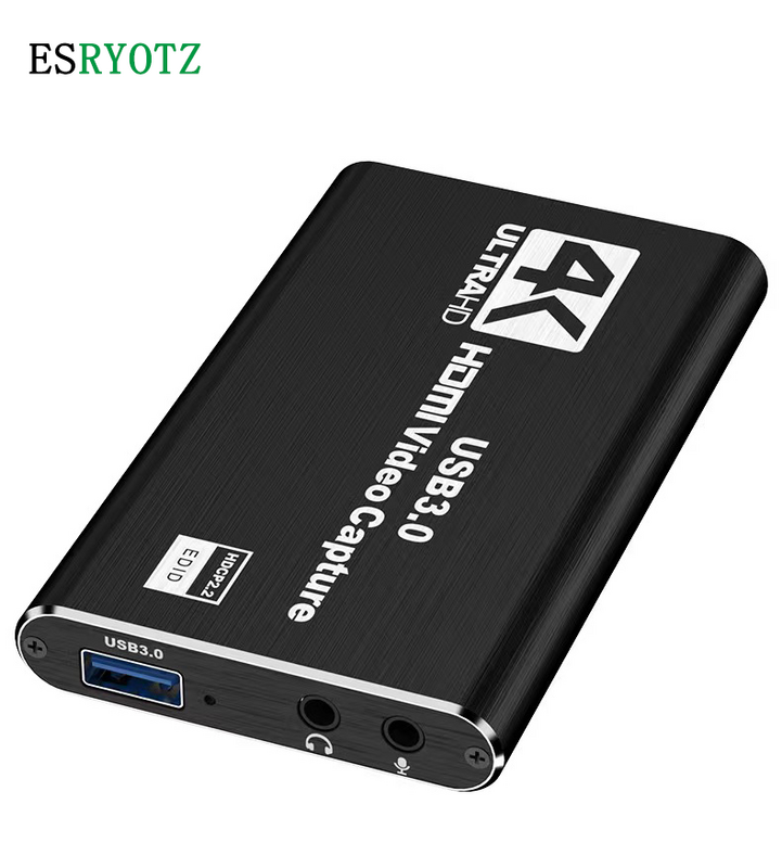 4K Video Capture Card 1080P 60fps HD Camera Recording Box HDMI-compatible to USB 3.0 PC Live Streaming Grabber Recorder